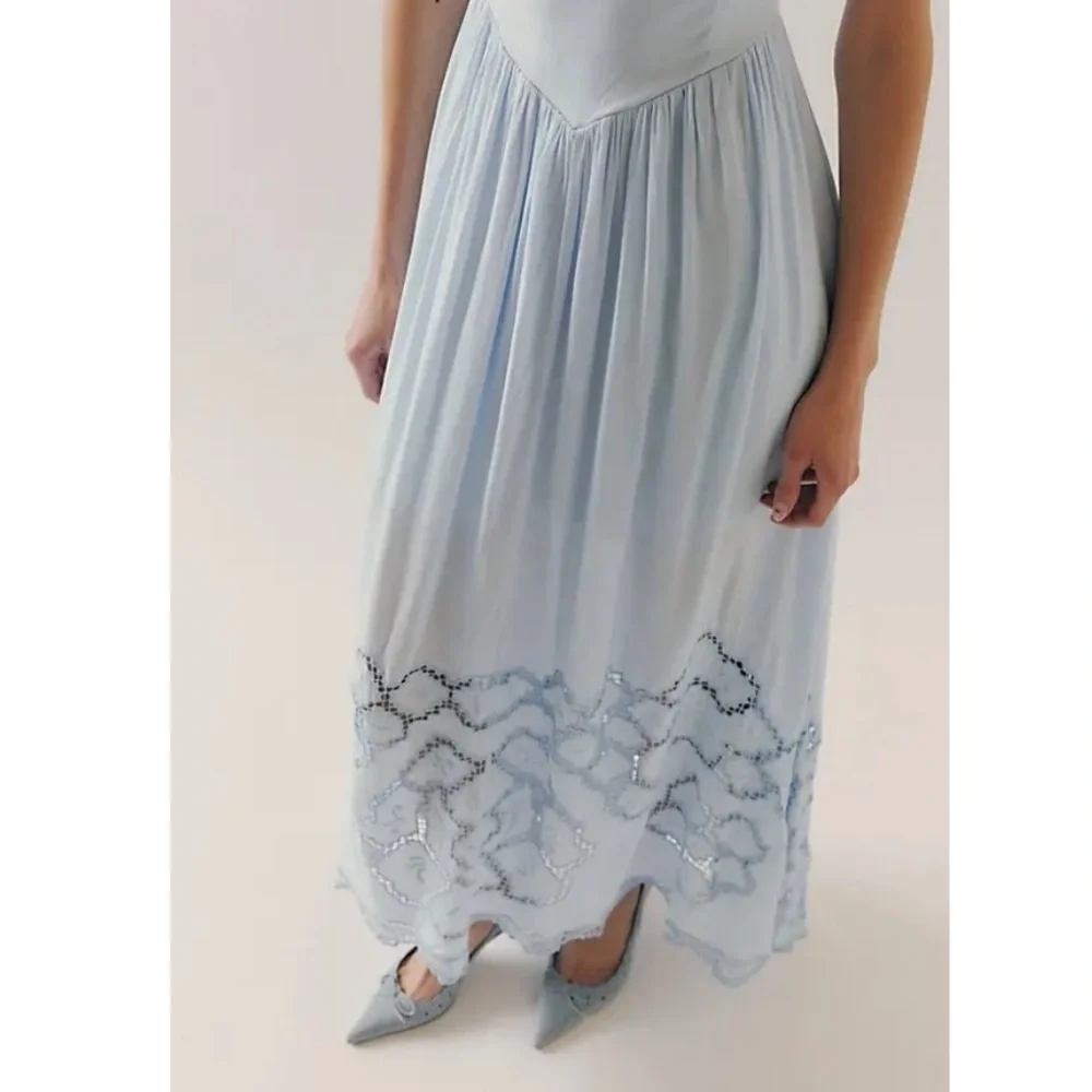 NWT Free People Bali Paradise Maxi Dress Blue - Picture 2 of 6